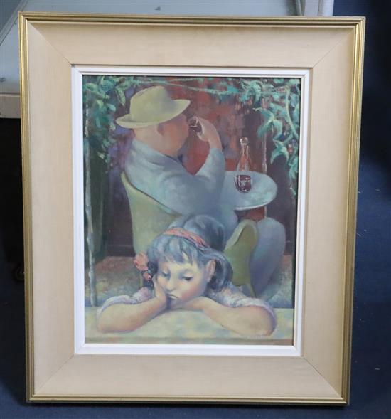 § Michael Ayrton (1921-1975) In the garden 17 x 13.25in.